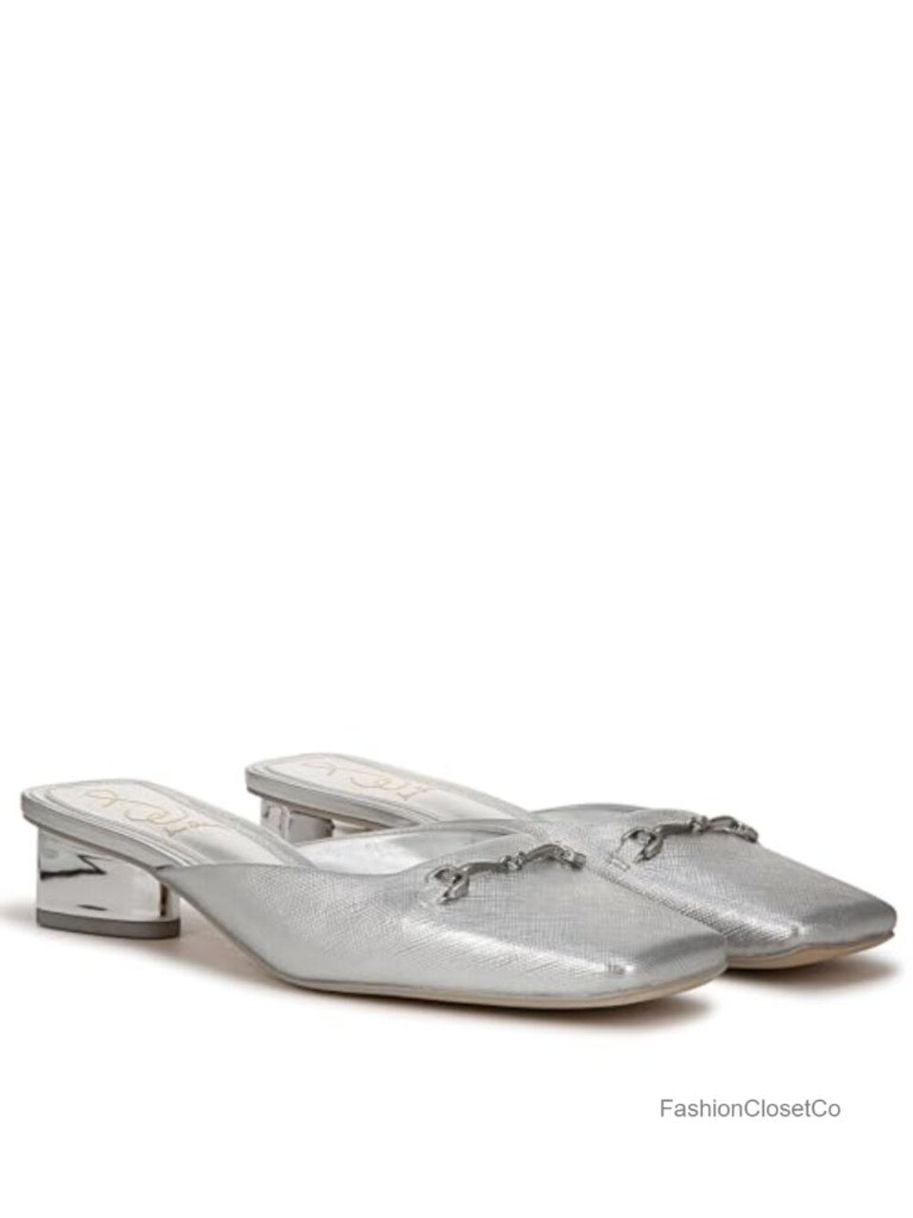 Square Toe Block Heel Mule Slip-On Dress Shoe PU